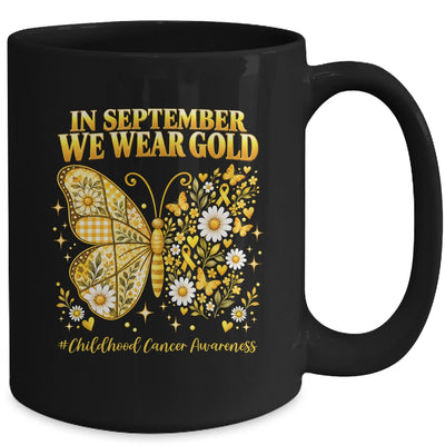 In September We Wear Gold Childhood Cancer Awareness Kids Mug | siriusteestore