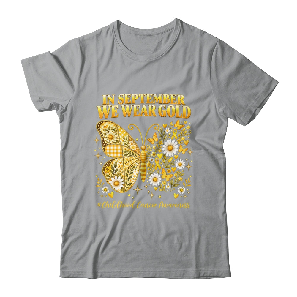 In September We Wear Gold Childhood Cancer Awareness Kids Shirt & Hoodie | siriusteestore