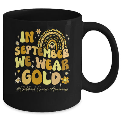 In September We Wear Gold Childhood Cancer Awareness Pediatric Mug | siriusteestore