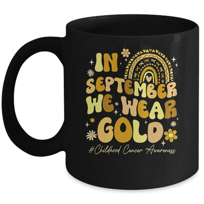 In September We Wear Gold Childhood Cancer Awareness Pediatric Mug | siriusteestore