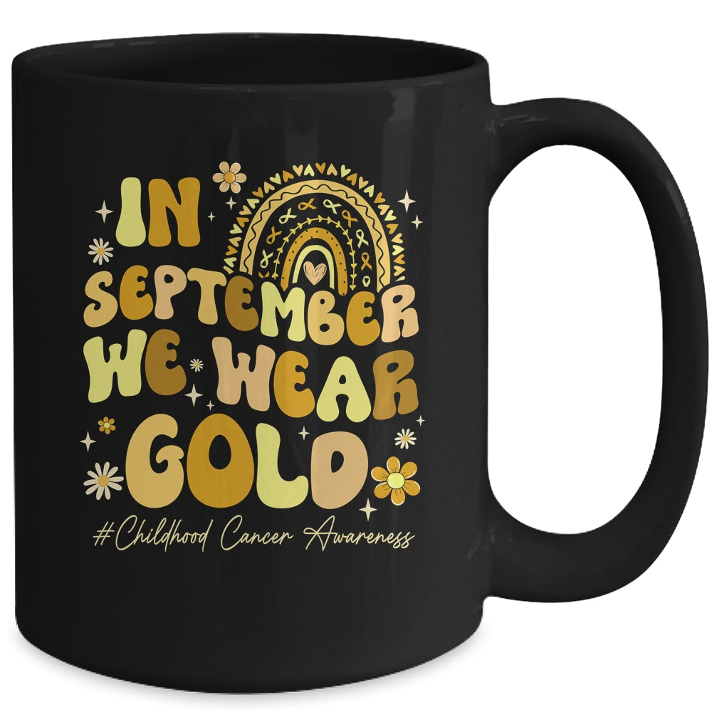 In September We Wear Gold Childhood Cancer Awareness Pediatric Mug | siriusteestore