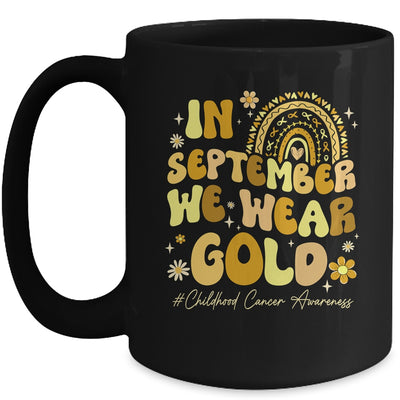 In September We Wear Gold Childhood Cancer Awareness Pediatric Mug | siriusteestore