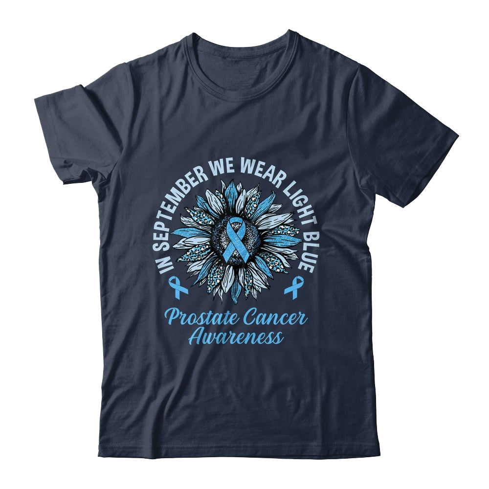 In September We Wear Light Blue Sunflower Prostate Cancer Shirt & Tank Top | siriusteestore