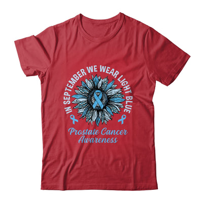 In September We Wear Light Blue Sunflower Prostate Cancer Shirt & Tank Top | siriusteestore