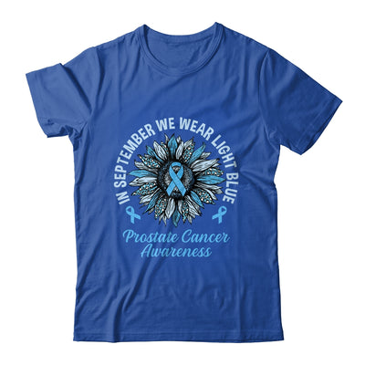 In September We Wear Light Blue Sunflower Prostate Cancer Shirt & Tank Top | siriusteestore