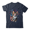 Independence Day Cat 4th Of July Patriotic USA Flag Graphic Shirt & Tank Top | siriusteestore