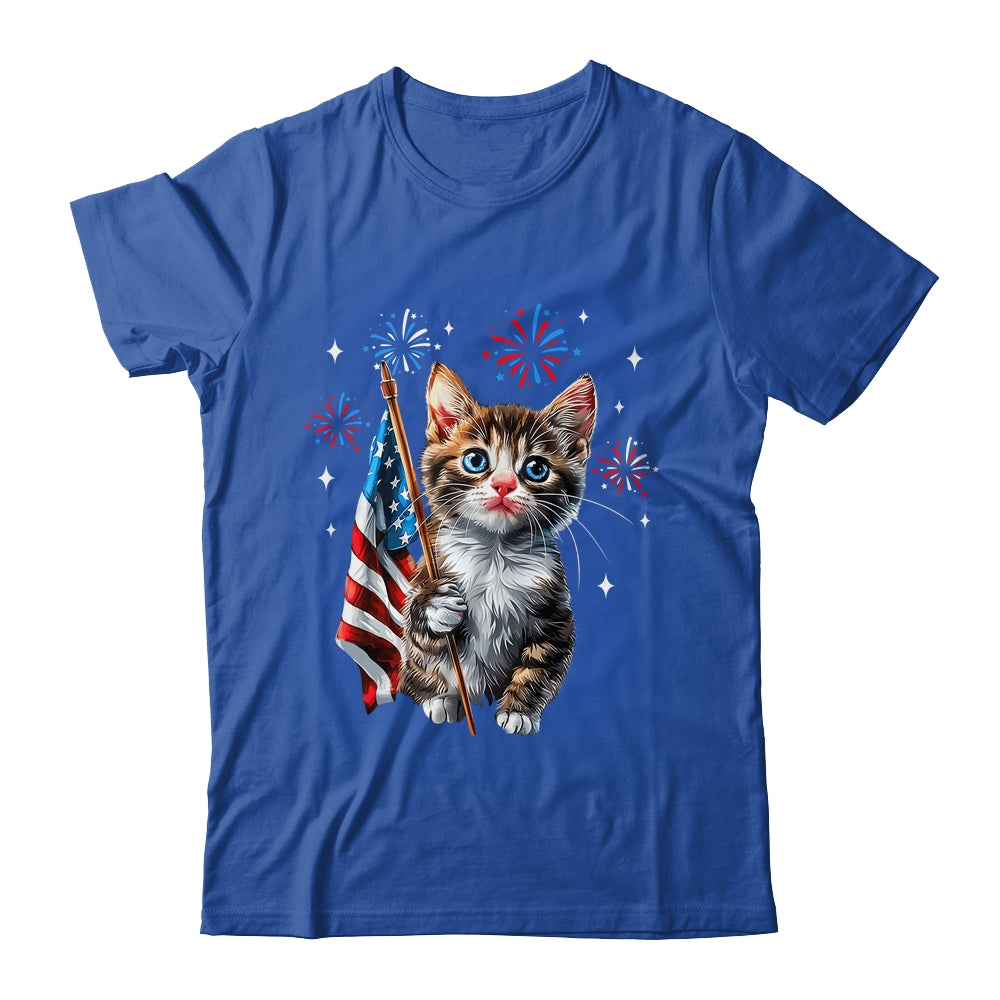 Independence Day Cat 4th Of July Patriotic USA Flag Graphic Shirt & Tank Top | siriusteestore