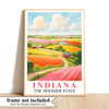 Indiana Travel Print Poster Nature Hoosier State Scenic View Souvenir Wall Art Landscape Painting Picture For Home Room Living Room Bedroom Decor Unframed | siriusteestore