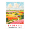 Indiana Travel Print Poster Nature Hoosier State Scenic View Souvenir Wall Art Landscape Painting Picture For Home Room Living Room Bedroom Decor Unframed | siriusteestore