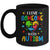 Infinity Heart Autism Awareness Love Needs No Words Tie Dye Mug | siriusteestore