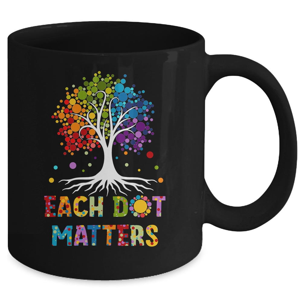 International Dot Day Each Dot Matters Unity Tree Polka Dot Mug | siriusteestore