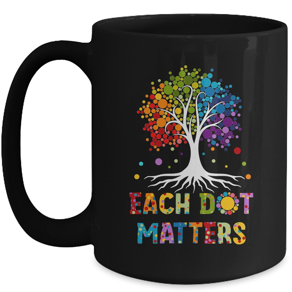 International Dot Day Each Dot Matters Unity Tree Polka Dot Mug | siriusteestore