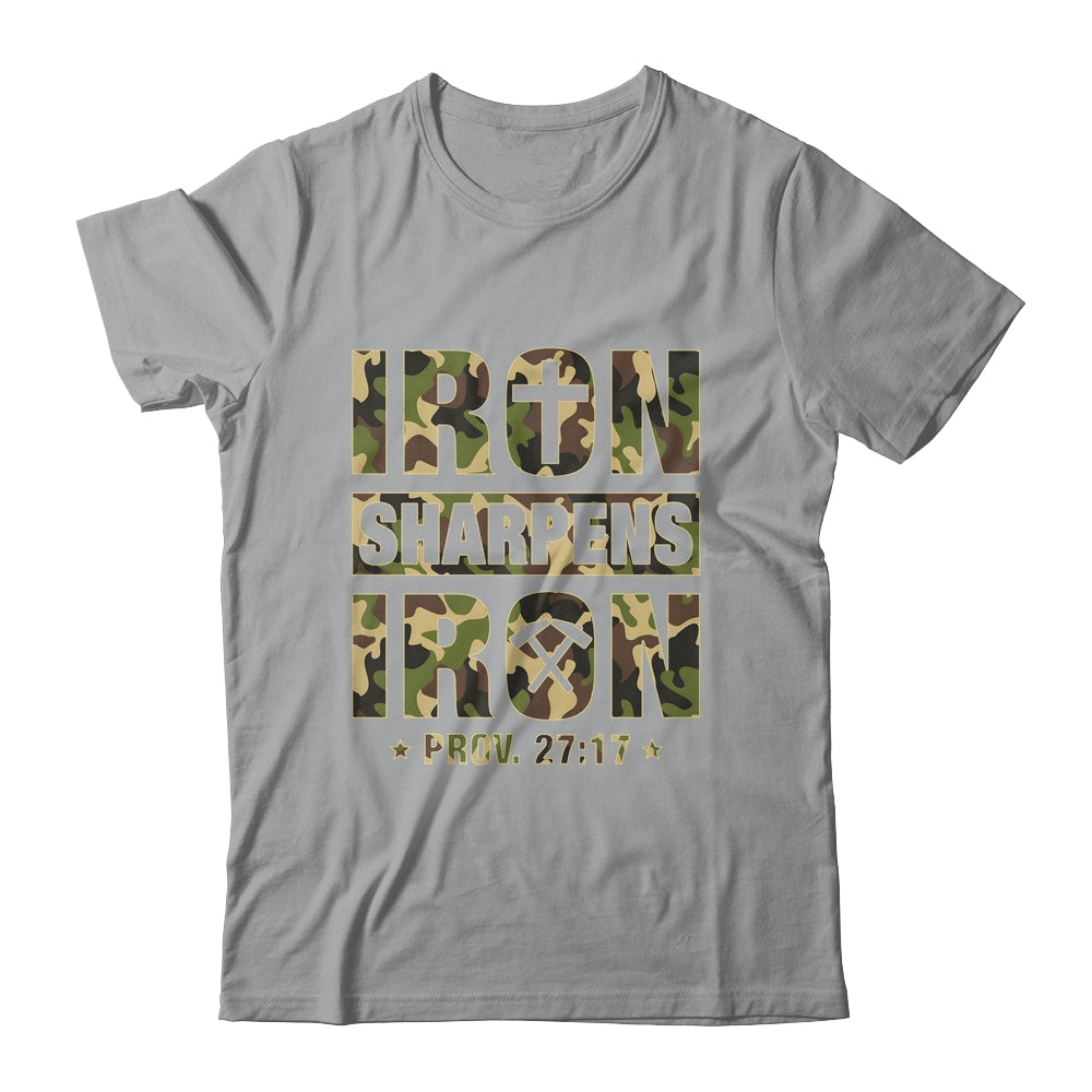 Iron Sharpens Iron Christian Men Camo Scripture Gym Workout Shirt & Hoodie | siriusteestore
