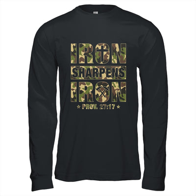 Iron Sharpens Iron Christian Men Camo Scripture Gym Workout Shirt & Hoodie | siriusteestore