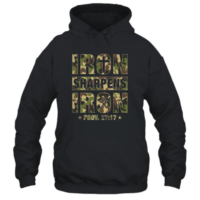 Iron Sharpens Iron Christian Men Camo Scripture Gym Workout Shirt & Hoodie | siriusteestore