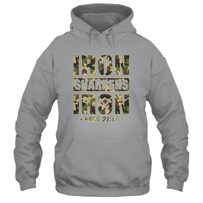Iron Sharpens Iron Christian Men Camo Scripture Gym Workout Shirt & Hoodie | siriusteestore