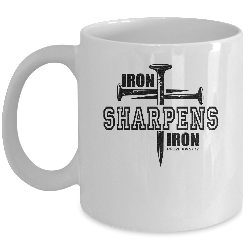 Iron Sharpens Iron Faith Jesus Christian Bible Verse Mug | siriusteestore