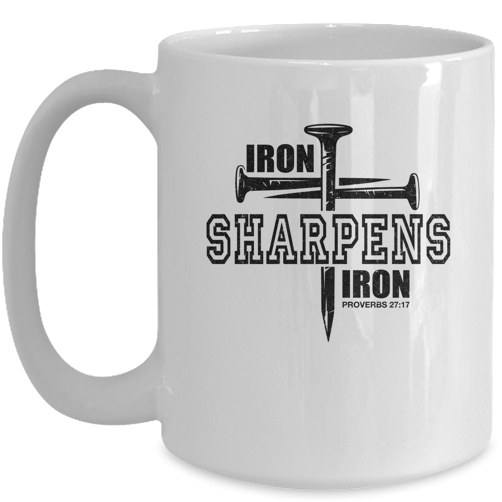 Iron Sharpens Iron Faith Jesus Christian Bible Verse Mug | siriusteestore