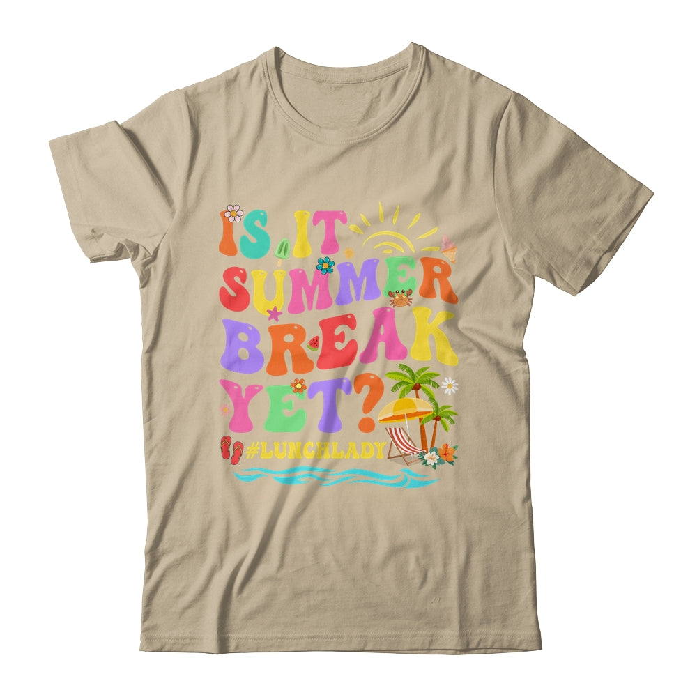 Is It Summer Break Yet Lunch Lady Last Day Of School Groovy Shirt & Tank Top | siriusteestore