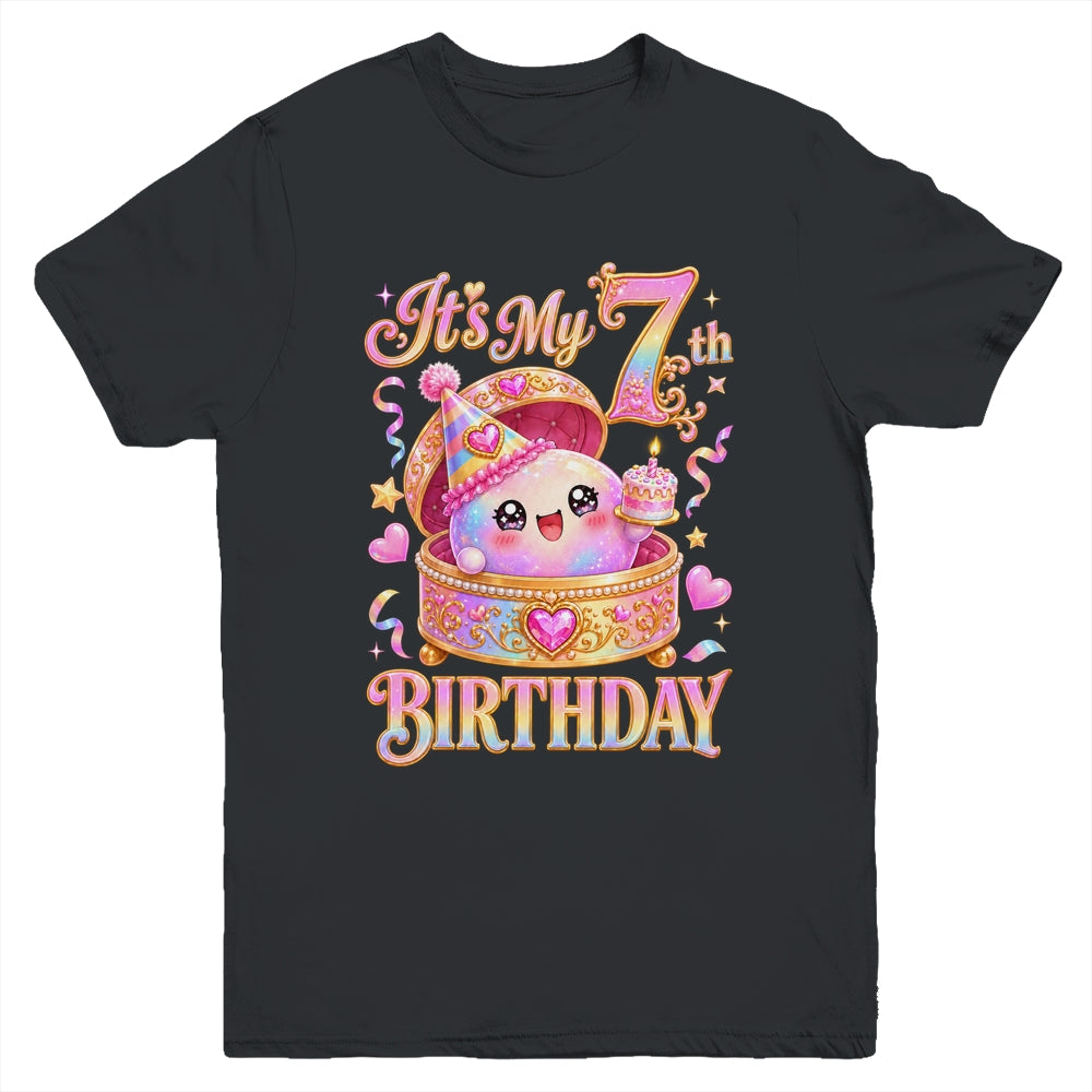 It'S My 7Th Birthday Girl Dumpling Kawaii Anime 7 Year Old Youth Shirt | siriusteestore
