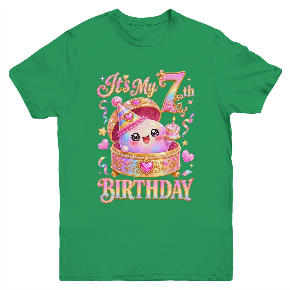 It'S My 7Th Birthday Girl Dumpling Kawaii Anime 7 Year Old Youth Shirt | siriusteestore
