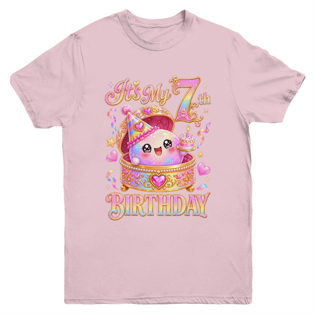 It'S My 7Th Birthday Girl Dumpling Kawaii Anime 7 Year Old Youth Shirt | siriusteestore