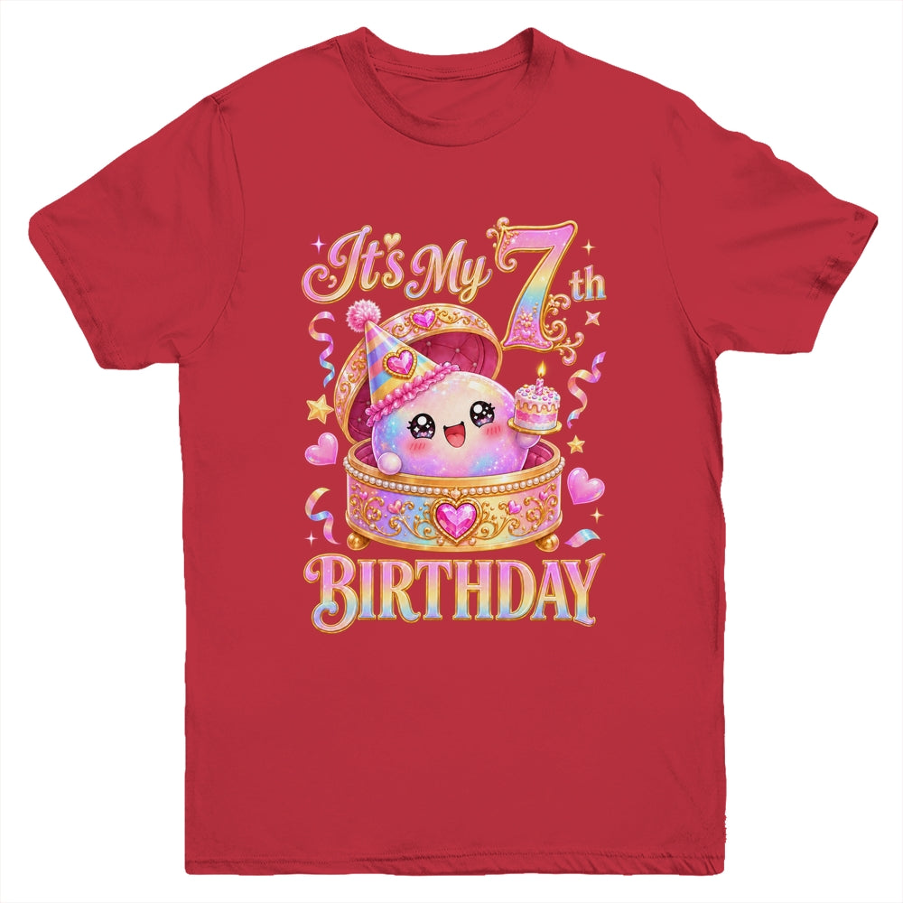 It'S My 7Th Birthday Girl Dumpling Kawaii Anime 7 Year Old Youth Shirt | siriusteestore