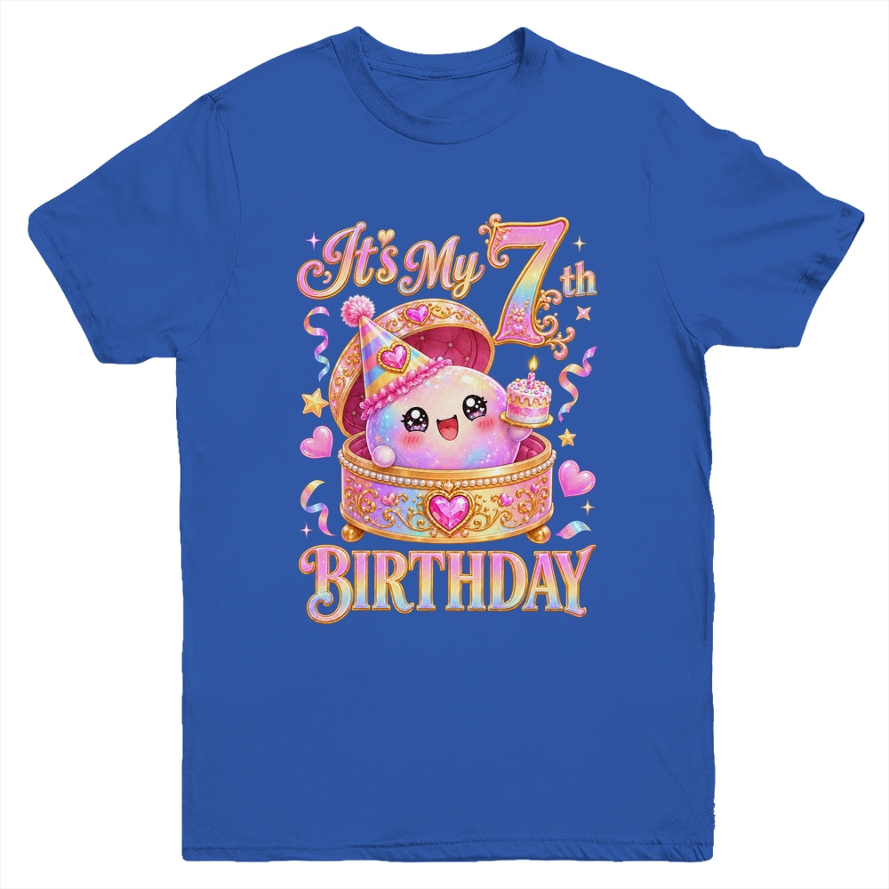 It'S My 7Th Birthday Girl Dumpling Kawaii Anime 7 Year Old Youth Shirt | siriusteestore