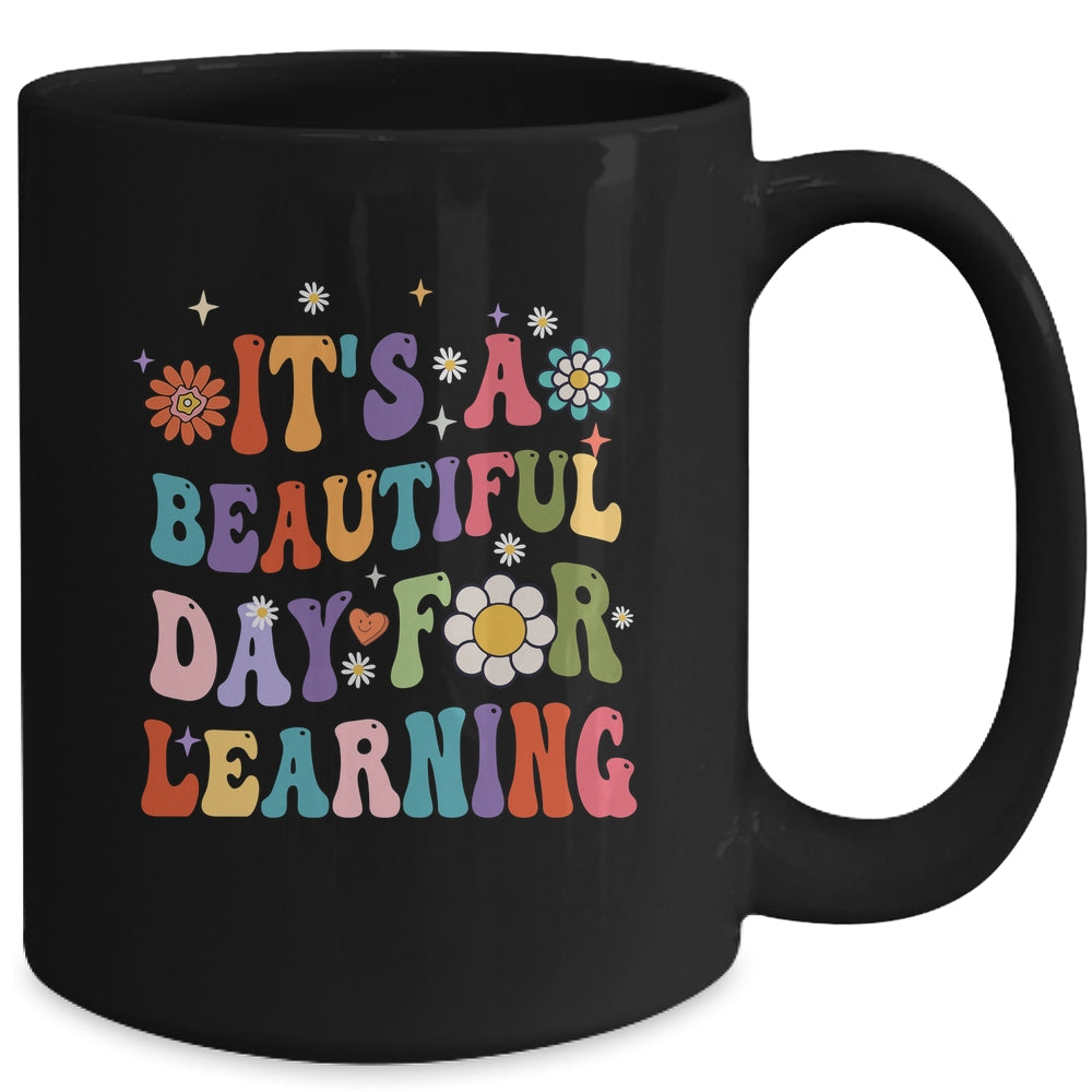 It's Beautiful Day For Learning Teacher Students Groovy Mug | siriusteestore