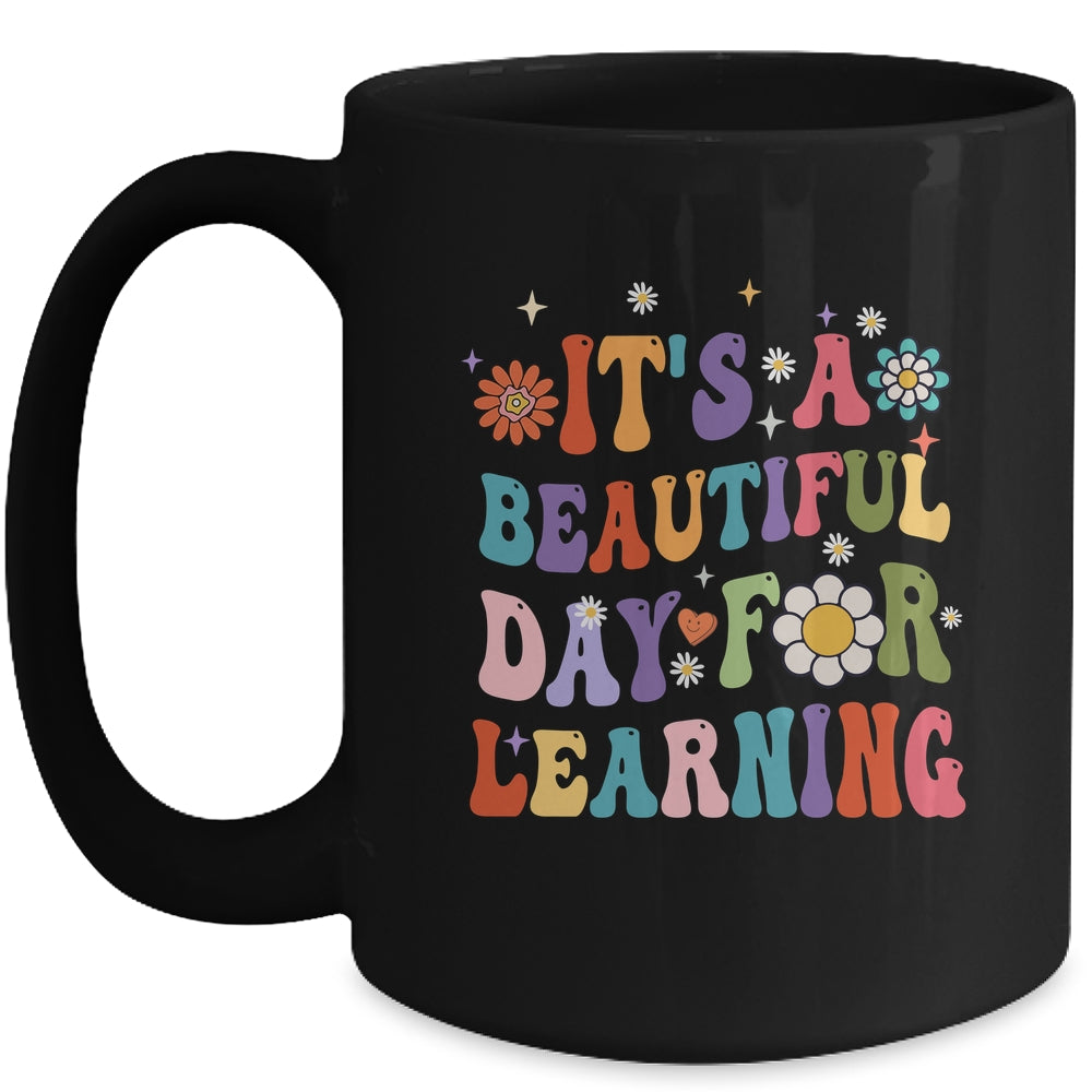 It's Beautiful Day For Learning Teacher Students Groovy Mug | siriusteestore