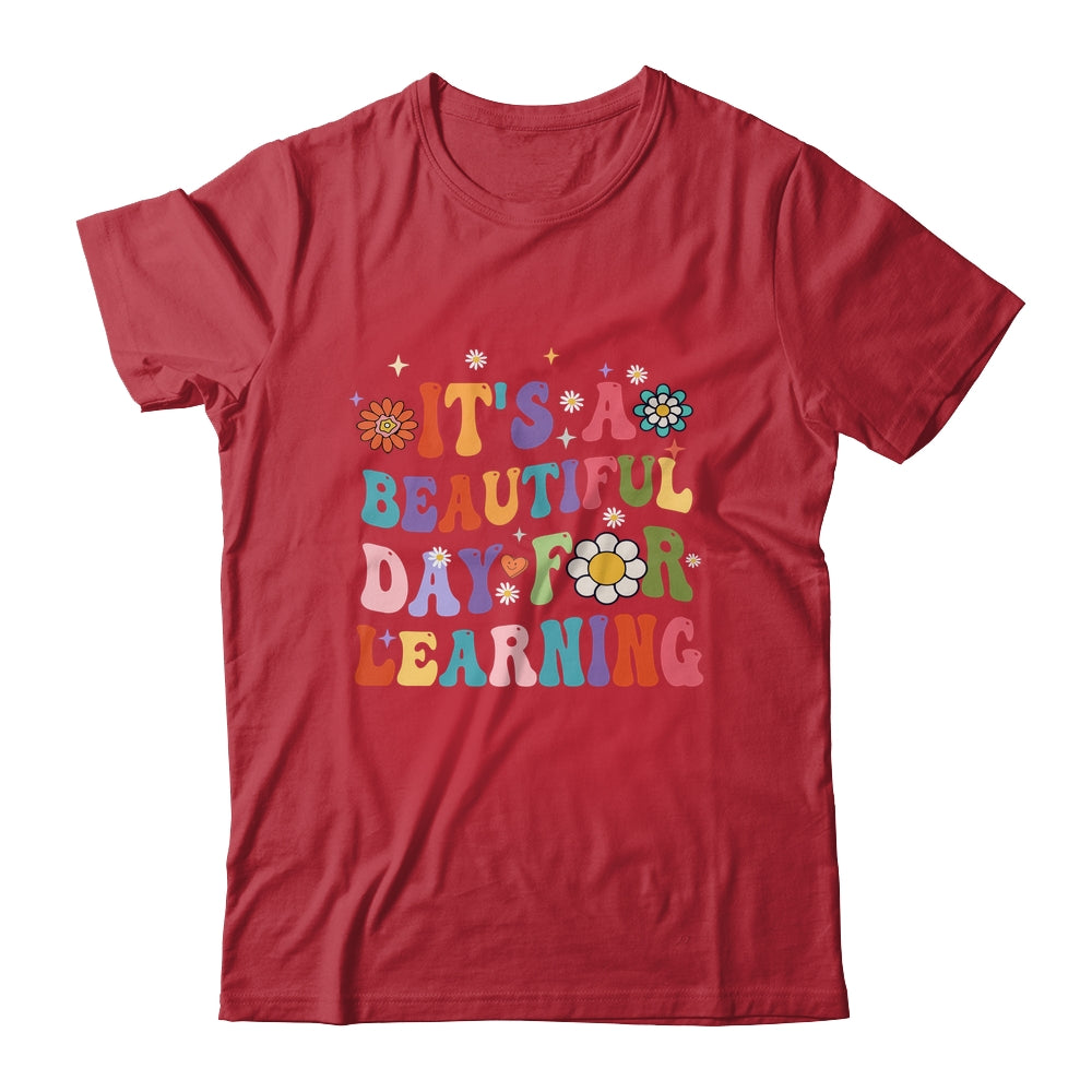 It's Beautiful Day For Learning Teacher Students Groovy Shirt & Hoodie | siriusteestore