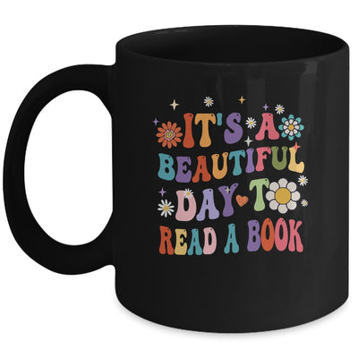 It's Beautiful Day To Read A Book Retro Teacher Students Mug | siriusteestore