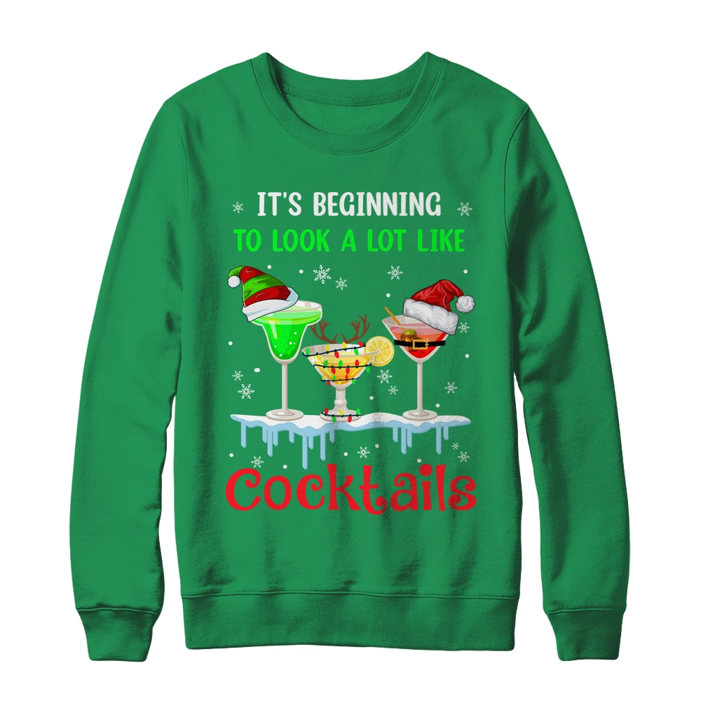 It's Beginning To Look A Lot Like Cocktails Funny Christmas Shirt & Sweatshirt | siriusteestore