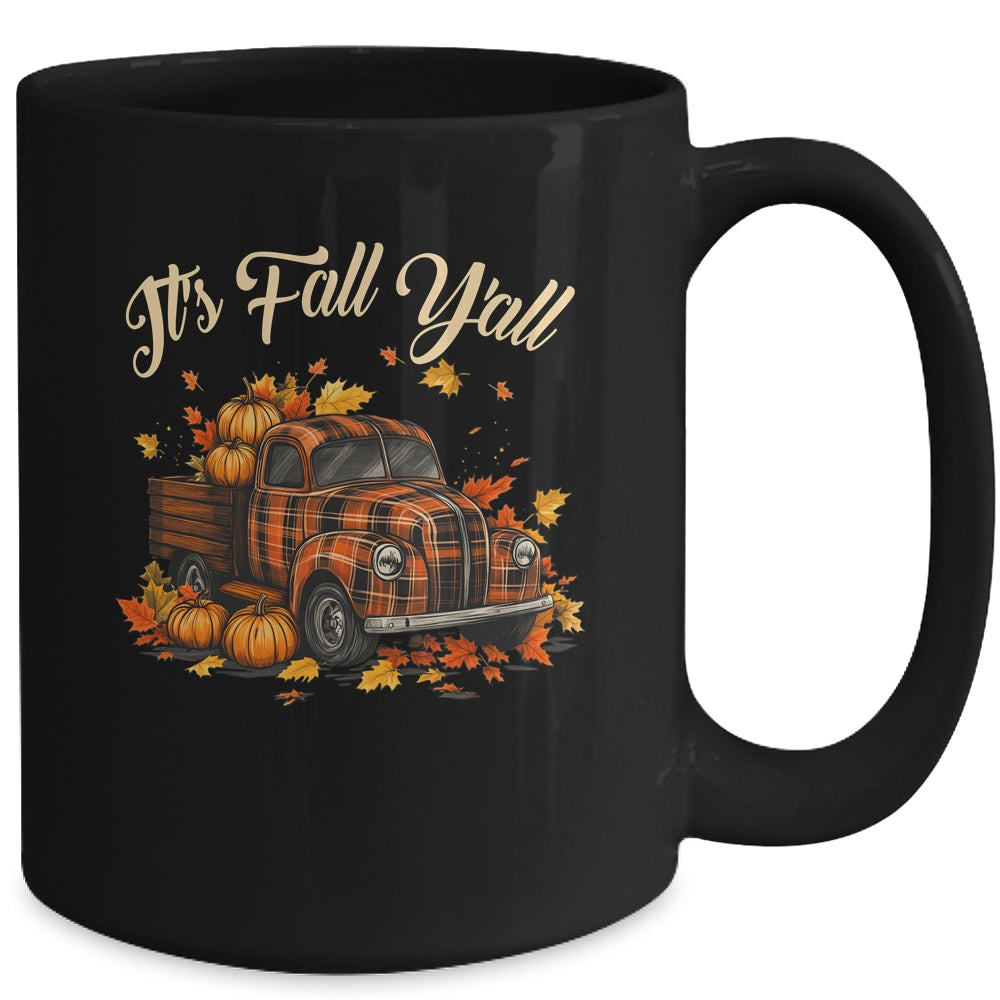 It's Fall Y'all Pumpkin Truck Autumn Hello Fall Tree Mug | siriusteestore