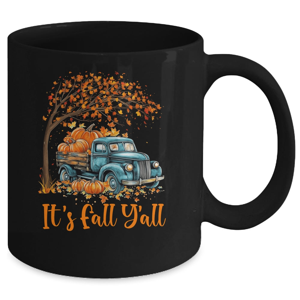 It's Fall Y'all Pumpkin Truck Autumn Tree Fall Thanksgiving Mug | siriusteestore