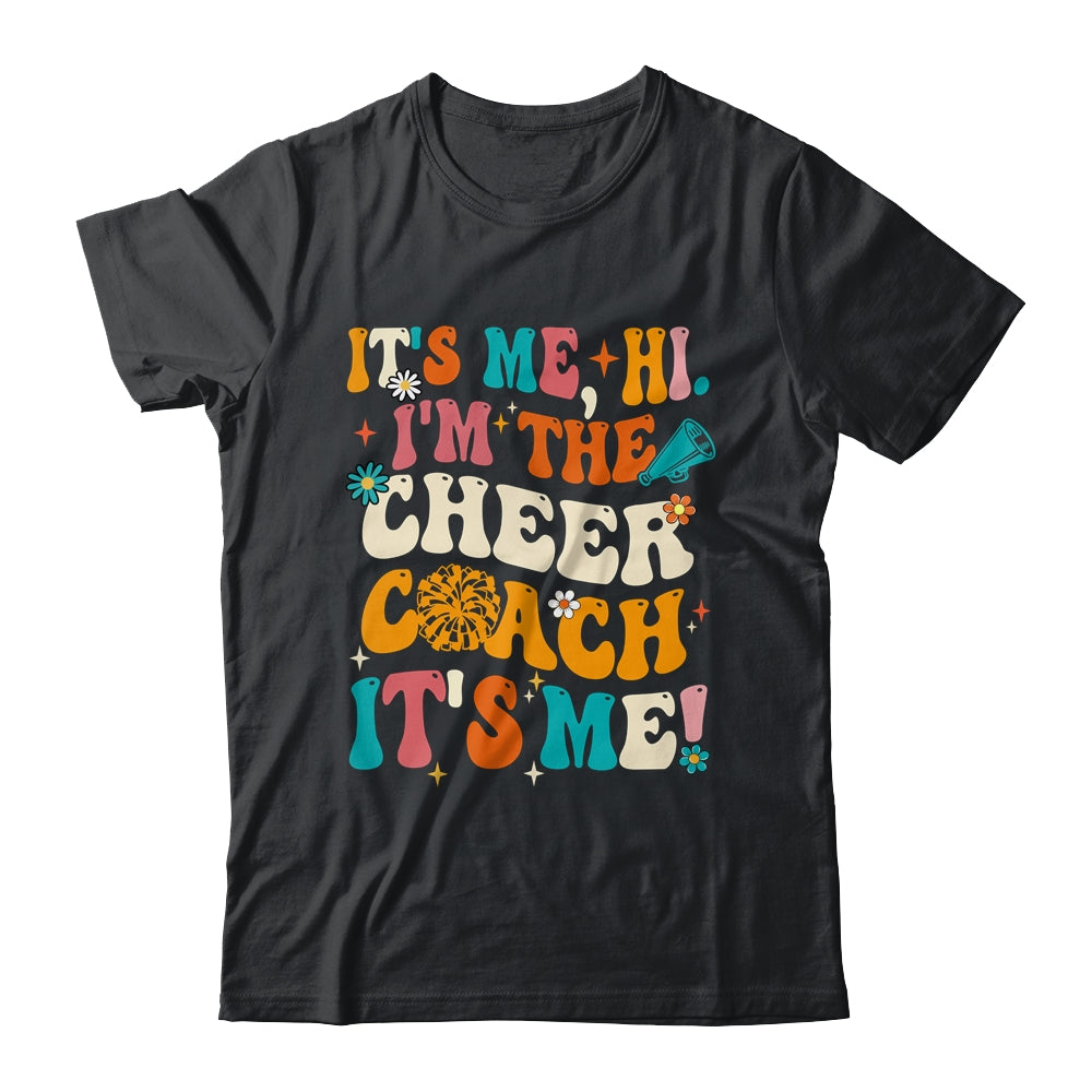 It's Me Hi I'm The Cheer Coach It's Me Retro Groovy Shirt & Tank Top | siriusteestore
