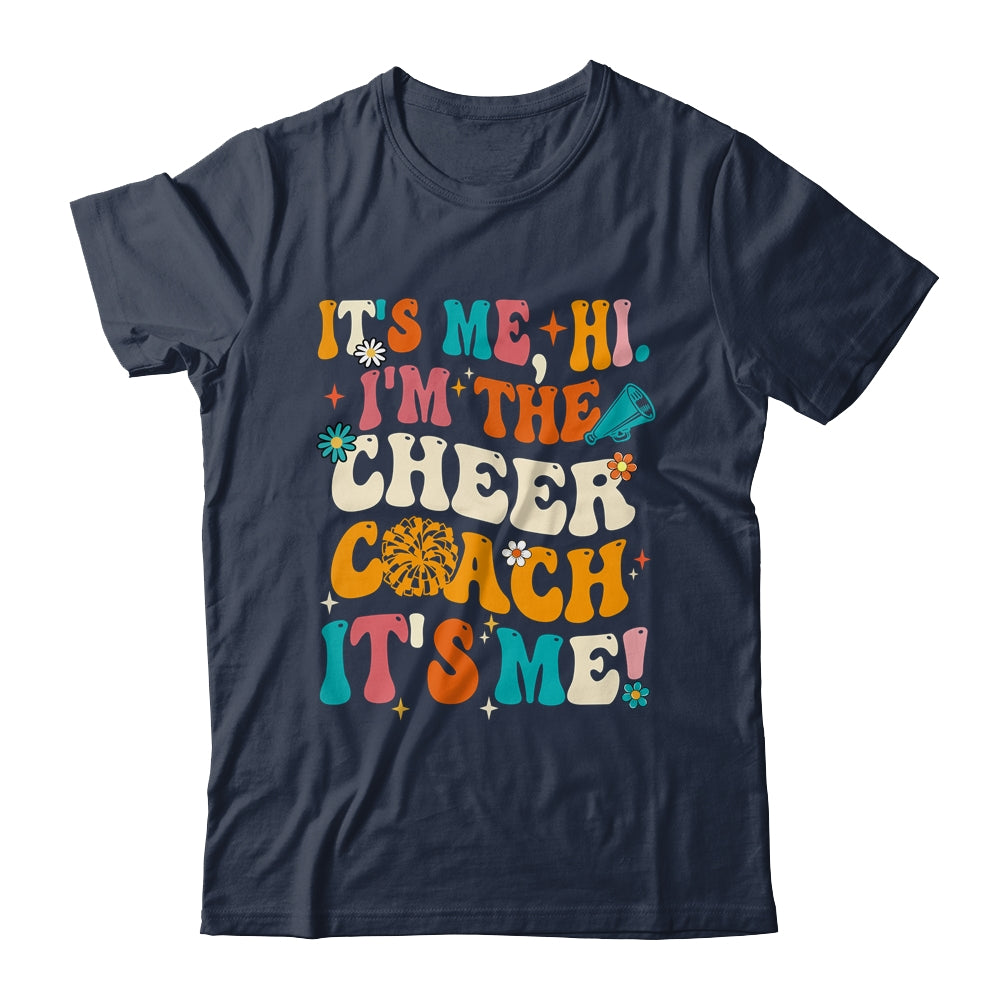It's Me Hi I'm The Cheer Coach It's Me Retro Groovy Shirt & Tank Top | siriusteestore