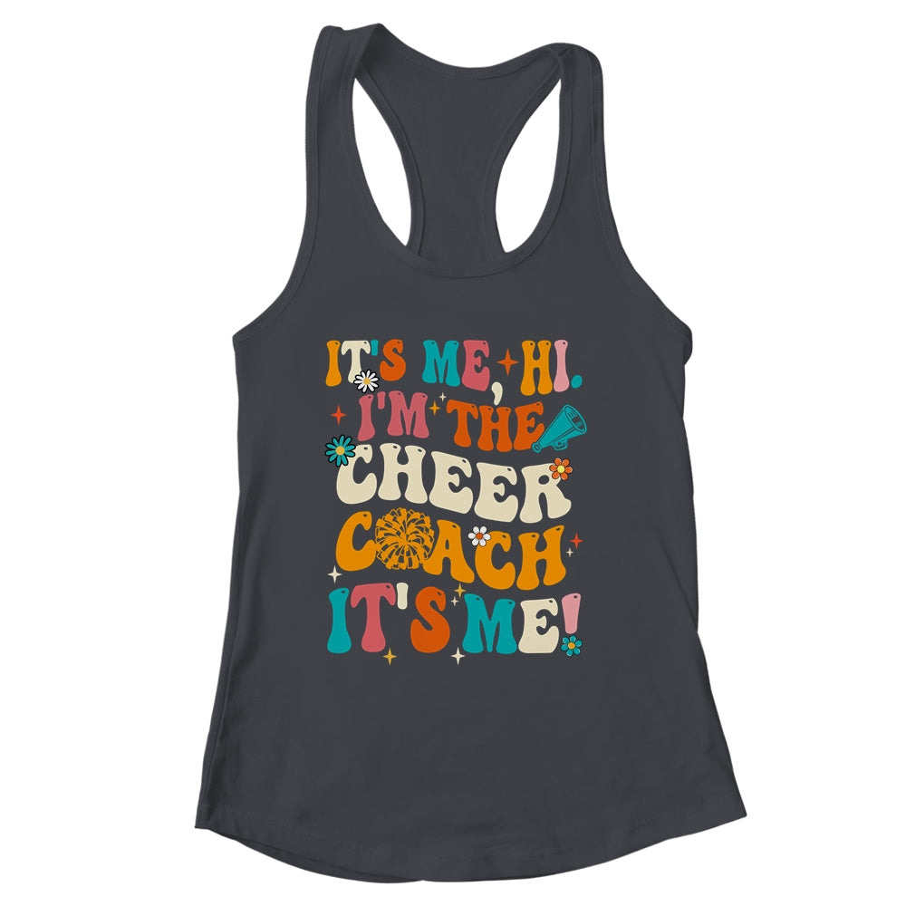 It's Me Hi I'm The Cheer Coach It's Me Retro Groovy Shirt & Tank Top | siriusteestore