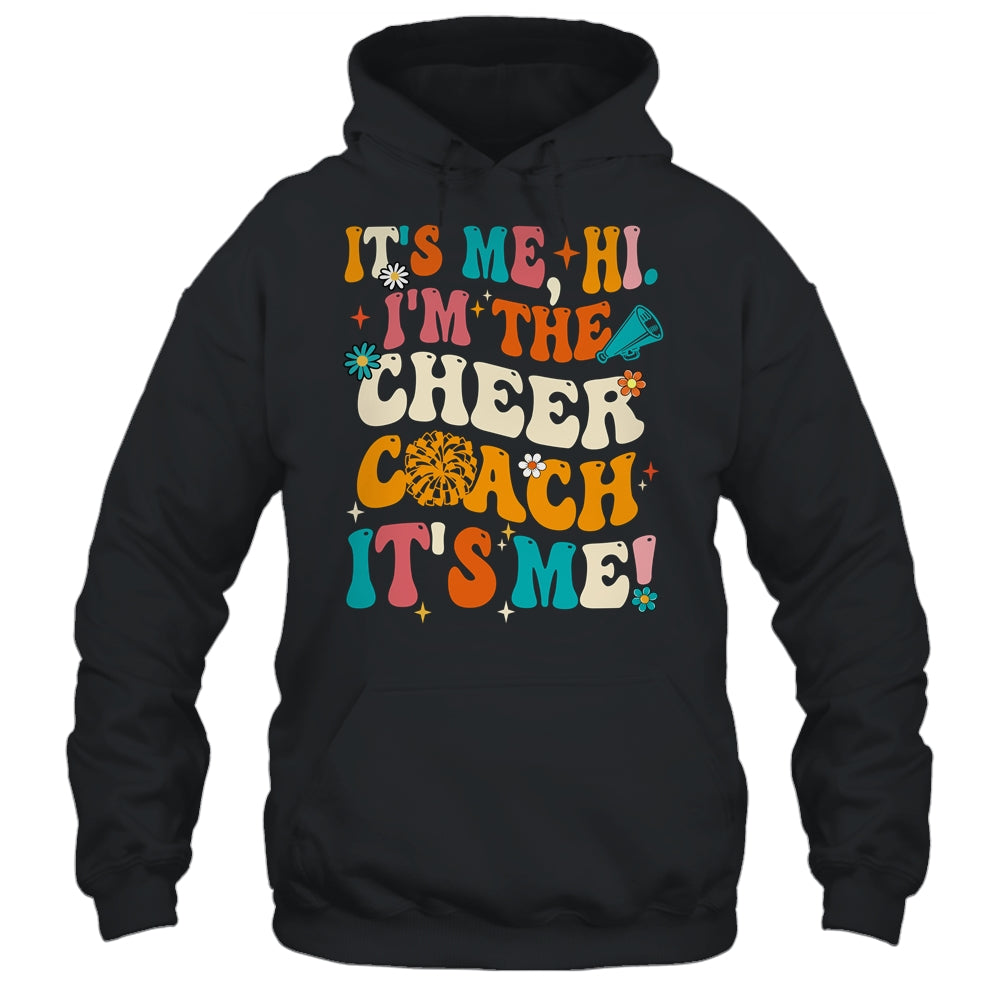 It's Me Hi I'm The Cheer Coach It's Me Retro Groovy Shirt & Tank Top | siriusteestore