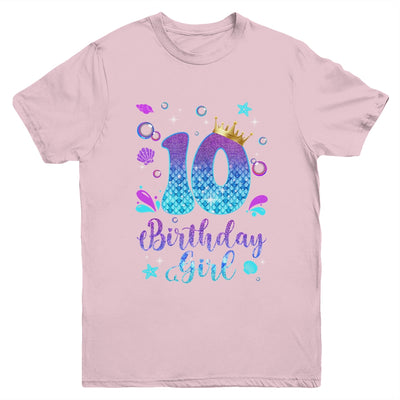It's My 10th Bday Mermaid Funny Birthday Girls 10 Years Old Youth Shirt | siriusteestore