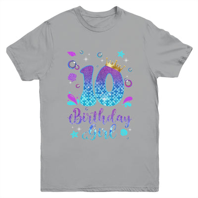 It's My 10th Bday Mermaid Funny Birthday Girls 10 Years Old Youth Shirt | siriusteestore