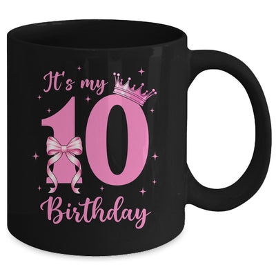 It's My 10th Birthday Girl Coquette Bow 10 Yr Old Aesthetic Mug | siriusteestore