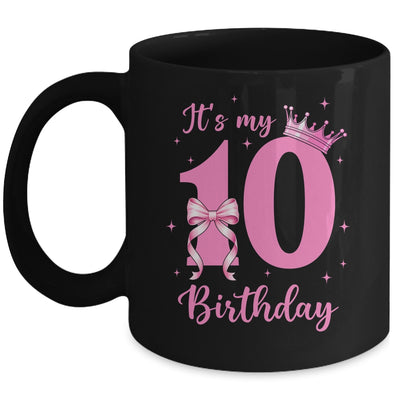 It's My 10th Birthday Girl Coquette Bow 10 Yr Old Aesthetic Mug | siriusteestore