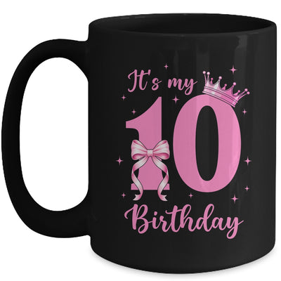 It's My 10th Birthday Girl Coquette Bow 10 Yr Old Aesthetic Mug | siriusteestore