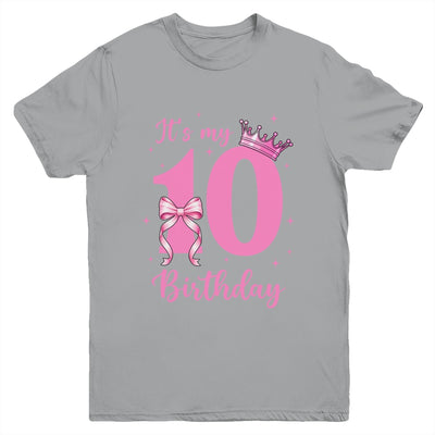 It's My 10th Birthday Girl Coquette Bow 10 Yr Old Aesthetic Youth Shirt | siriusteestore