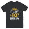 It's My 10th Birthday Idea For 10 Years Boys And Girls Youth Shirt | siriusteestore