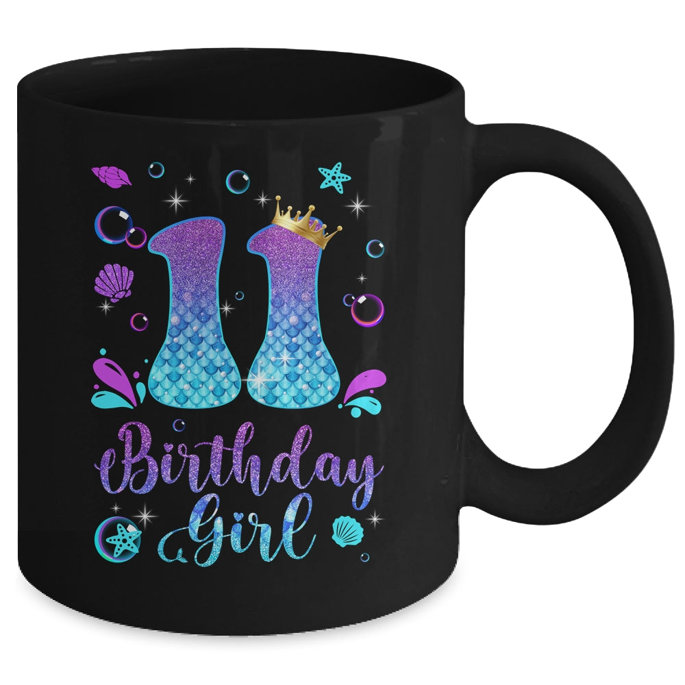 It's My 11th Bday Mermaid Funny Birthday Girls 11 Years Old Mug | siriusteestore