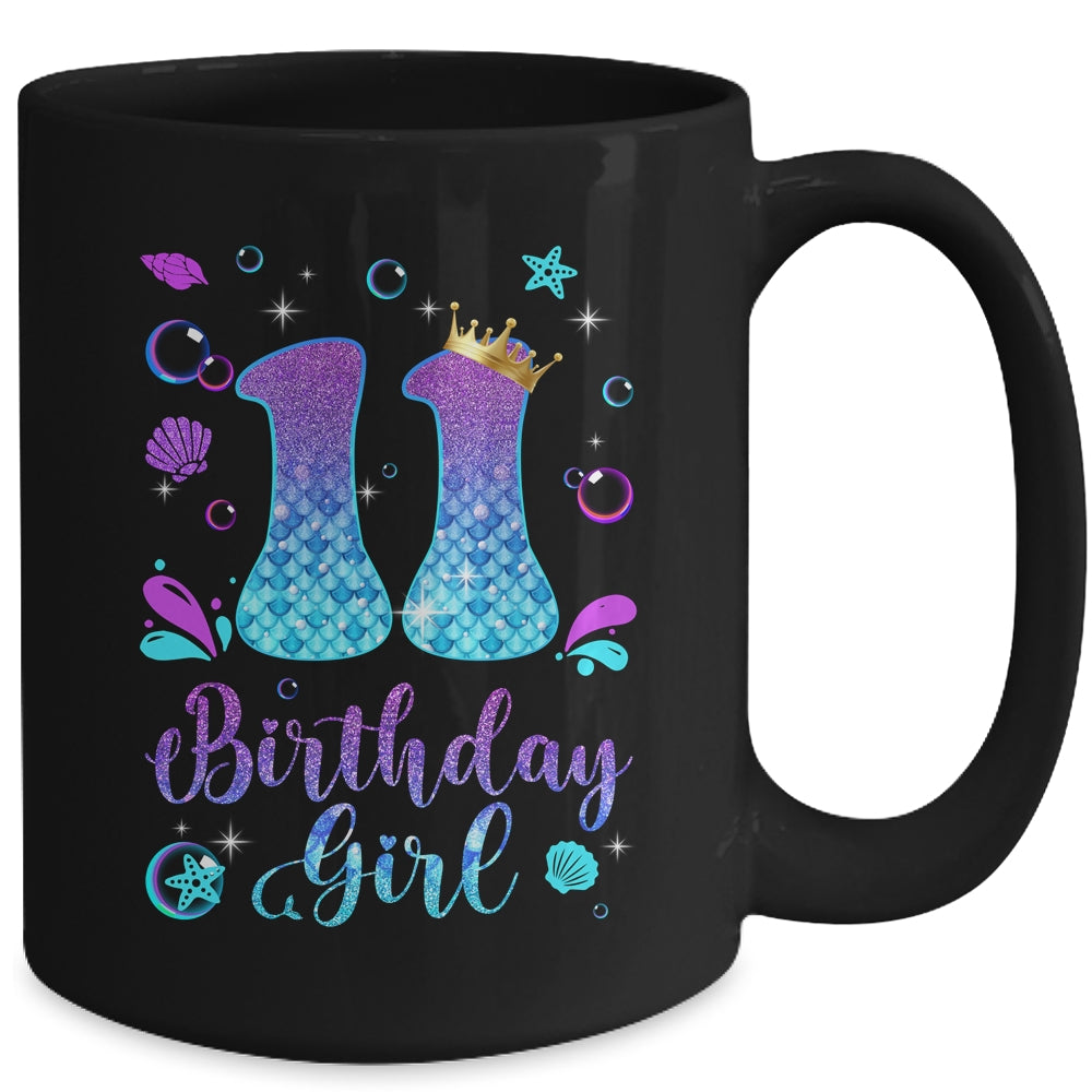 It's My 11th Bday Mermaid Funny Birthday Girls 11 Years Old Mug | siriusteestore
