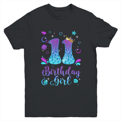 It's My 11th Bday Mermaid Funny Birthday Girls 11 Years Old Youth Shirt | siriusteestore