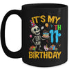It's My 11th Birthday Party Halloween Skeleton Birthday Kids Mug | siriusteestore